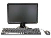 LCD monitor, USB keyboard and USB optical mouse.