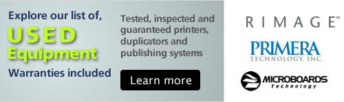 Techware has many clean and tested, used printers, duplicators and publshing systems.
