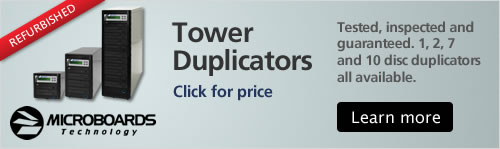 Tested, inspected and guaranteed. 1, 2, 7 and 10 disc duplicators all available.